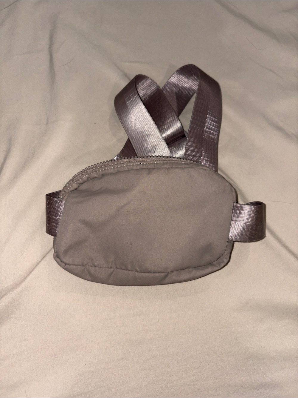 Minimalist Taupe Crossbody Sling Bag - Unbranded